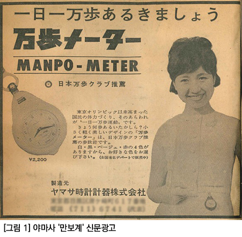 야마사 '만보계' 신문광고