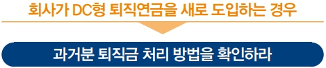회사가 DC형 퇴직연금을 새로 도입하는 경우 : 과거분 퇴직금 처리 방법을 확인하라