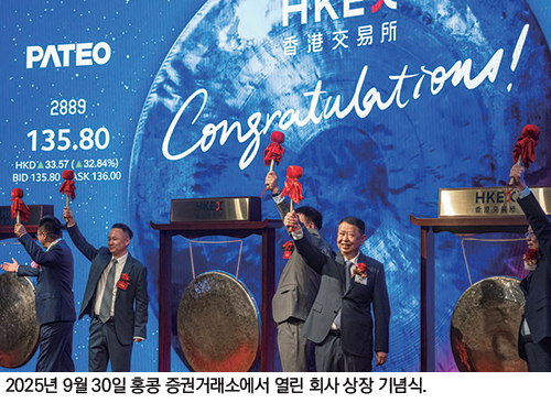 2025년 9월 30일 홍콩 증권거래소에서 열린 회사 상장 기념식.