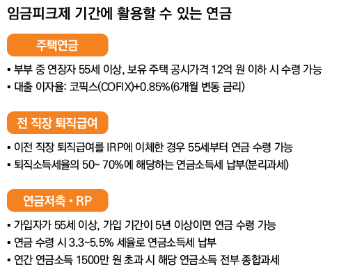 임금피크제 기간에 활용할 수 있는 연금