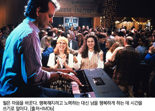필은 마음을 바꾼다. 행복해지려고 노력하는 대신 남을 행복하게 하는 데 시간을 쓰기로 말이다. [출처=IMDb]